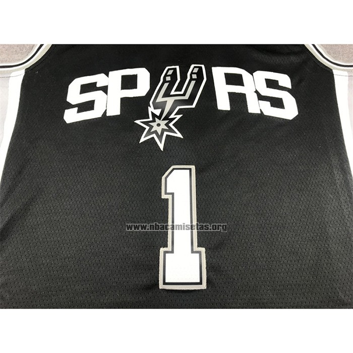 Camiseta San Antonio Spurs Victor Wembanyama NO 1 Icon 2022-23 Negro